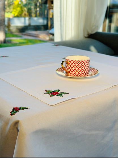 Linen tablecloth "Winter fairytale"