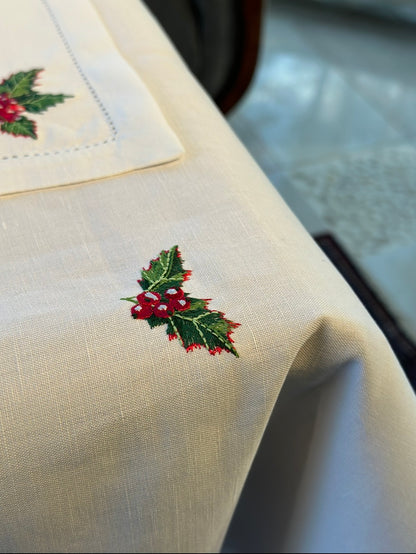 Linen tablecloth "Winter fairytale"