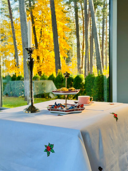 Linen tablecloth "Winter fairytale"