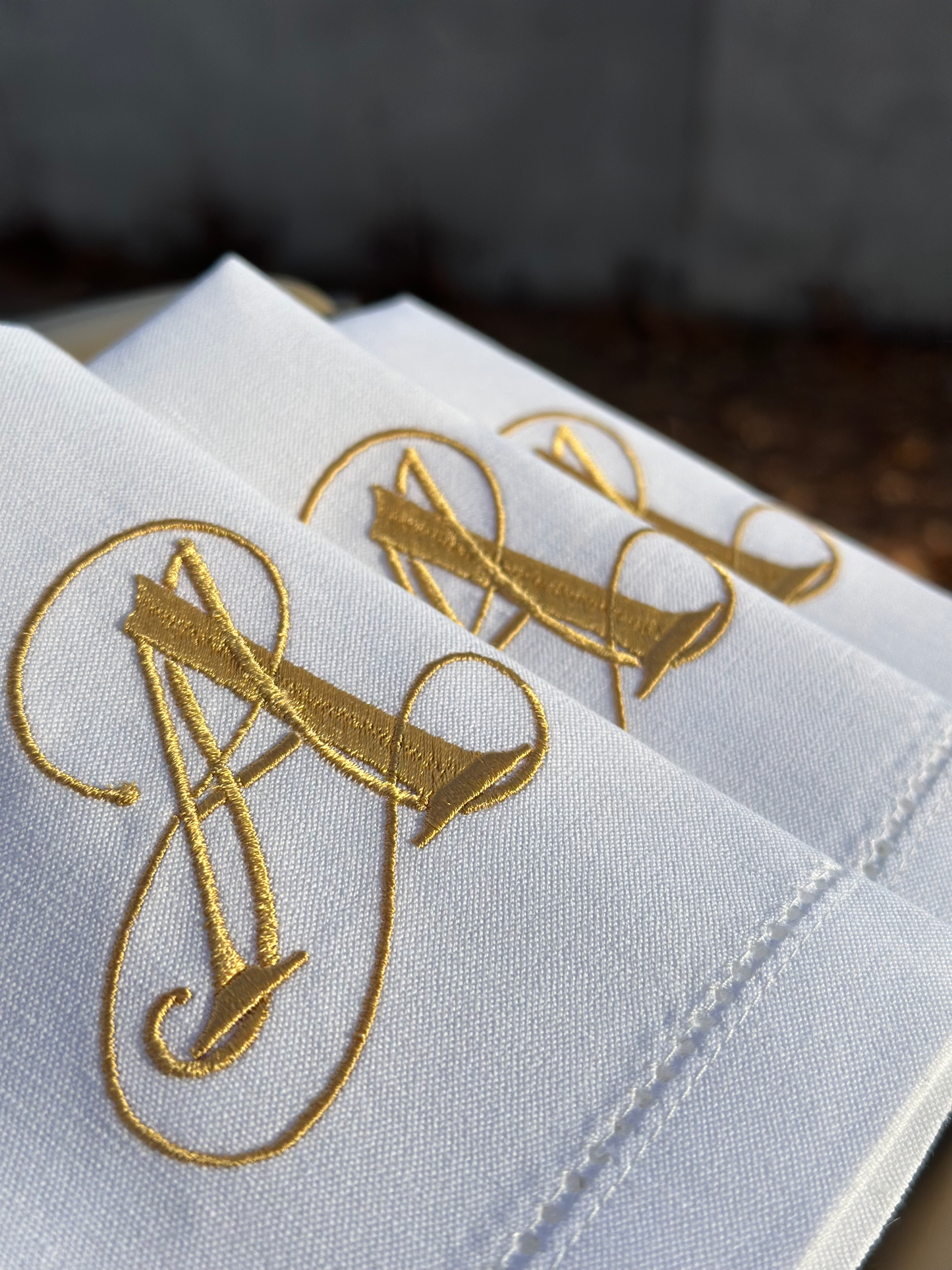 Napkins with monogram AA